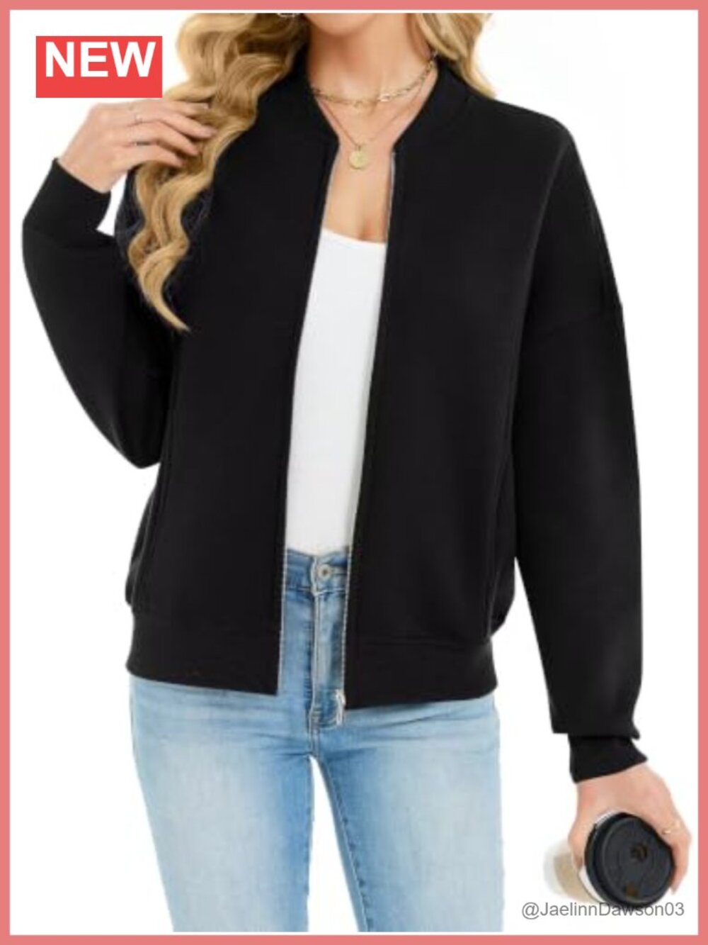 Women's Fleece Zip Up Jacket with Pockets Casual Sweatshirt Cardigan